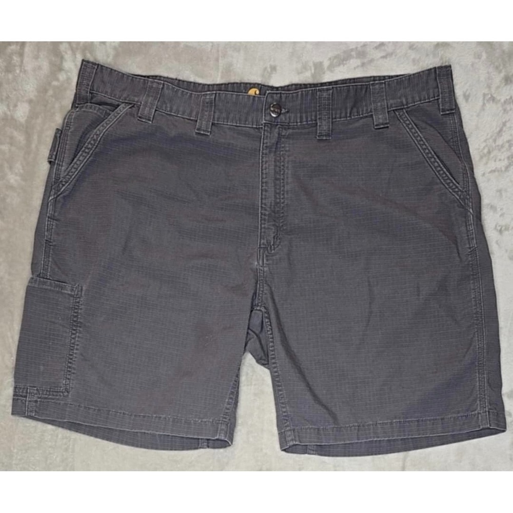 Carhartt Ripstop Mens Carpenter Shorts Relaxed Fit Gray Sz 44 Hammer Loop 104196